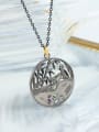 925 Sterling Silver With 18k Gold Plated Personalized Round Necklaces