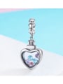 925 silver cute heart charm