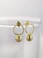 925 Sterling Silver With 18k Gold Plated Personalized Geometric Drop Earrings