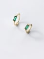 925 Sterling Silver With 18k Gold Plated Vintage Geometric Earrings