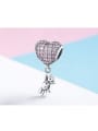 925 silver cute bear and balloon charm