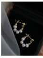 925 Sterling Silver With 18k Gold Plated Vintage Charm Earrings