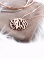 Customize Monogram Necklace Sterling Silver