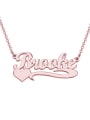 Personalized  Heart Name Necklace silver