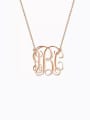 Small Celebrity RBC Monogram Necklace Sterling Silver