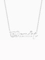 Customize Silver "@" Sign Name Necklace