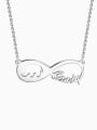 Customized Silver Lucky Elephant Infinity Name Necklace