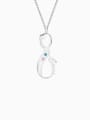 Customize Vertical Infinity Name Necklace With Birthstones