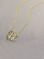 Small Celebrity RBC Monogram Necklace Sterling Silver