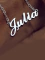 Custom Julia style Name Necklaces silver