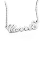 Customize 925 Sterling Silver "Carrie" Style Personalized Name Necklace