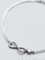 S925 Silver Bracelet Feminine Fashion Double-decker Infinite infinityBracelet Sweet Heart Hand S2419