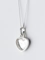 Vintage Colorful Heart Shaped S925 Silver Glue Pendant