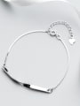 Women Creative Geometric Shaped S925 Silver Bracelet