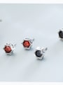 Retro style flashing special shaped zircons exquisite small ear studs