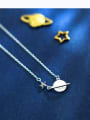 Pure silver "dream the future" star necklace