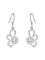 Fashion Shiny Zirconias-covered 925 Silver Earrings