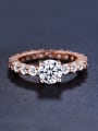 Rose Gold Plated Cubic Zircon Ring