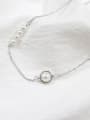 Fashion White Artificial Pearls Silver Women Necklace