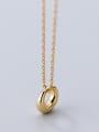 925 Sterling Silver With 18k Gold Plated Fashion Oval Necklaces