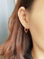 Sterling Silver with geometric simplicity and golden ear studs earring