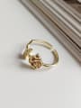 Sterling Silver gold roses free size  rings