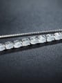 White Oval Zircon Bracelet