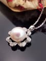 Freshwater Pearl Hollow Flower-shaped Necklace