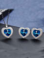 S925 Silver Heart-shaped Set