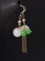 Temperament Ntural White Jade Hook Earrings