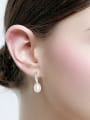 Oval Freshwater Pearl Rhinestones drop earring