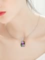 Fashion Swarovski Crystal Zircon Silver Necklace