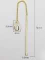 Simple Slim Chain Silver Gold Plated Line Earrings