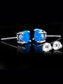 Blue Round Shaped stud Earring