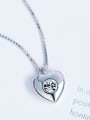 2018 S925 Silver Heart-shaped Necklace