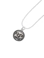 925 Sterling Silver With  Coin Pendant double-sided pattern Necklaces