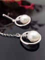 Freshwater Pearl Asymmetric threader earring