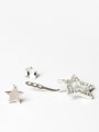 Fashion Shiny Zirconias-studded Stars 925 Silver Stud Earrings