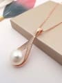 2018 Freshwater Pearl Water Drop shaped Necklace