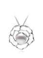 Simple Freshwater Pearl Flower Necklace