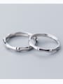 Sterling Silver sluice lovers adjustable size ring