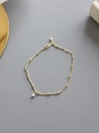 Sterling silver minimalist style gold bracelet