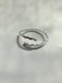 Simple Water Wave Silver Opening Ring