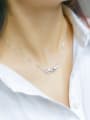 S925 Silver Lovely Little Kissing Fish Clavicle Necklace