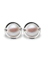 Freshwater Pearl Round stud Earring