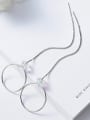 S925 Silver Round-shaped Ear Wires