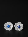 Natural Crystal Plum Blossom stud Earring