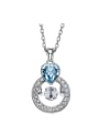 Fashion Heart Swarovski Crystal Cubic Zirconias 925 Silver Pendant