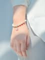 S925 Silver Sweet Pearl Bead Flower Lovely Bracelet