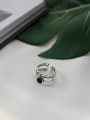 Sterling Silver simple retro Thai silver free size ring